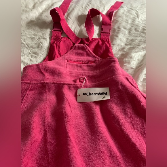 Girls Fleece Overalls Kids Warm Winter Loose Casual Jumpsuits with Pockets - Picture 6 of 10